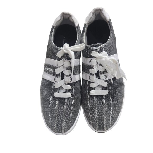 Dexter Mens Bowling Shoes Size 11.5 Gray & White Non-Marking Rubber Sole - Picture 1 of 9